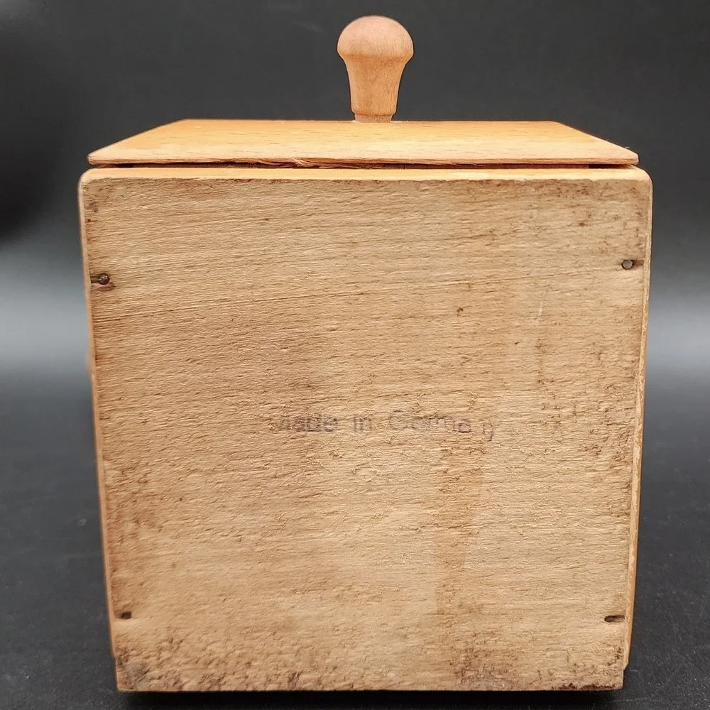 Armin Trosser Brown Wood Manual Coffee Grinder Vintage Antique 1930s Germany